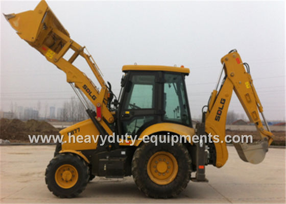 چین Weichai Engine Road Construction Equipment Backhoe Loader B877 With 6 In 1 Bucket تامین کننده