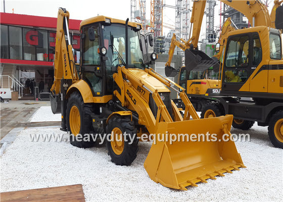 چین 1800kg SDLG Backhoe Loader B877 Equipment For Road Construction Low Fuel Consumption تامین کننده