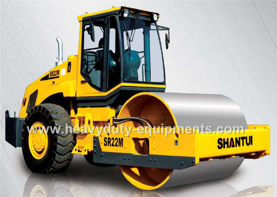 چین Mechanical single drum vibratory road roller Shantui SR22M  with 22000kg weight, Permco / Sauer pump تامین کننده