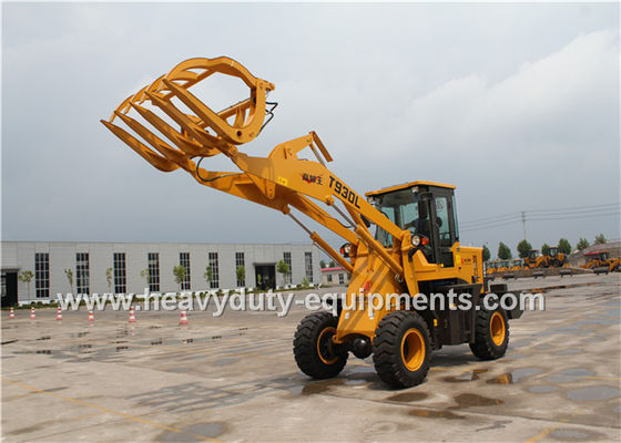 1.6T 0.8m3 Wheel Loader With Strengthen Axle Quick Hitch Pallet Fork Grass Grapple تامین کننده